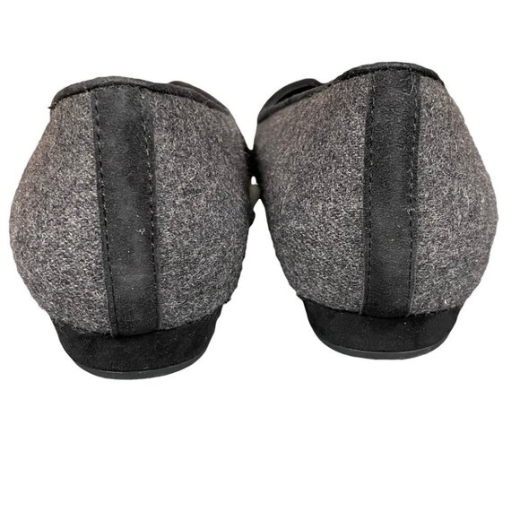 Vaneli Women's Ganet Pointed Toe Grey Flats Felt Leather Italian Made Sz 8 Wide - Picture 10 of 14